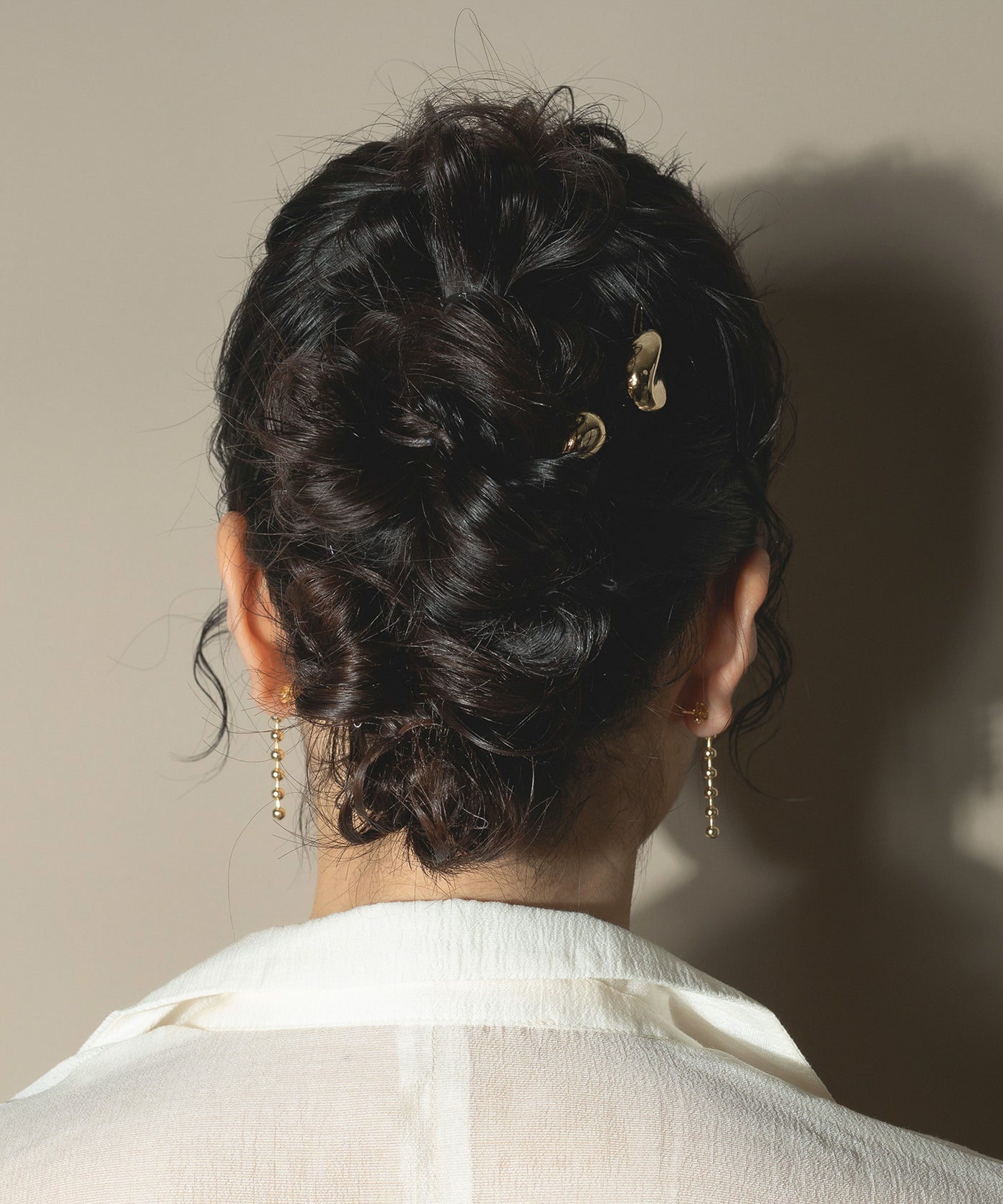 チャンキー ニュアンス ドロップ ダボピン ヘアピン ヘアクリップ2個セット