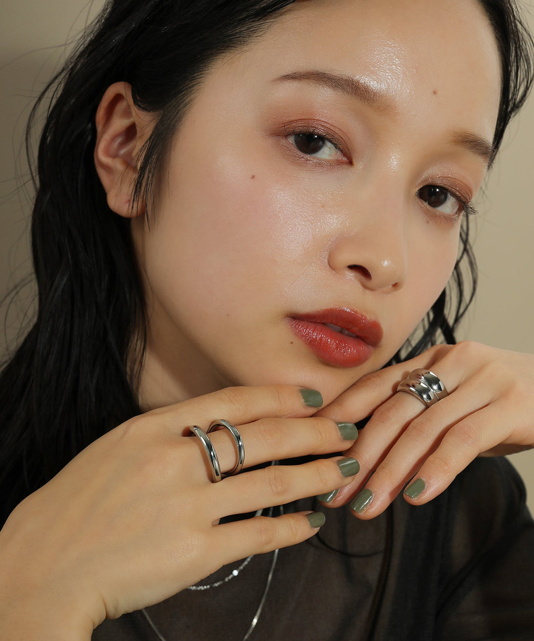 サージカル 重ね付け風 2連 リング – VOOV