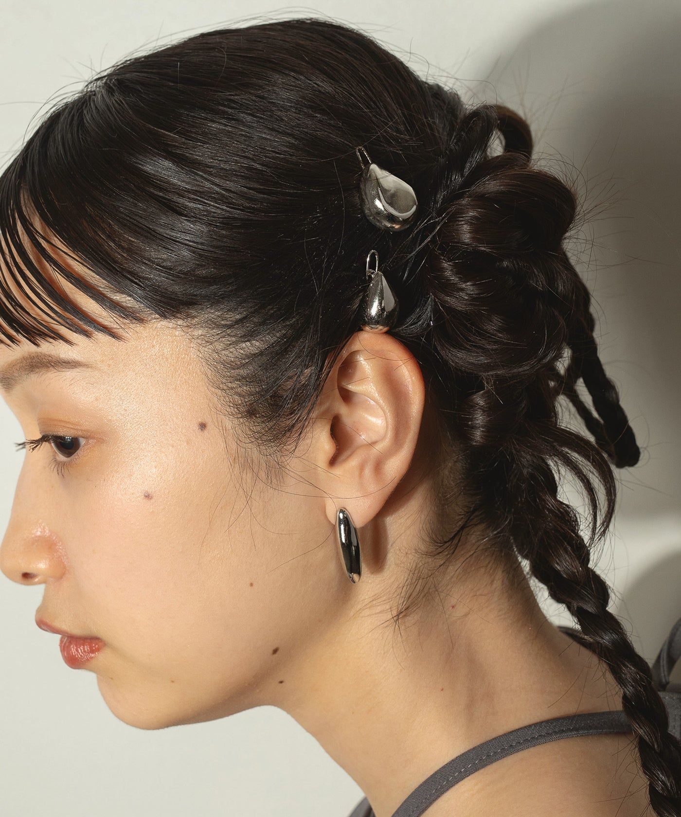 チャンキー ニュアンス ドロップ ダボピン ヘアピン ヘアクリップ2個セット